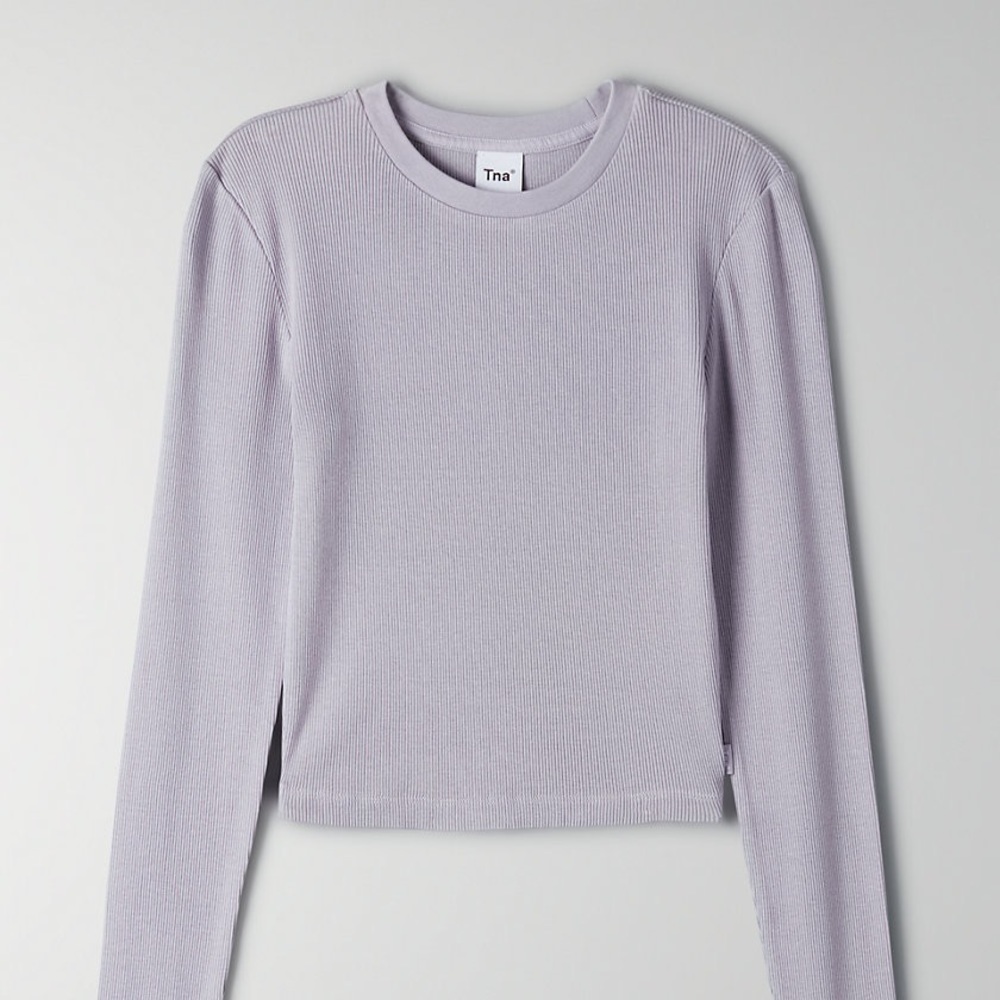 Aritzia Tna Ribbed Cropped Longsleeve NWOT